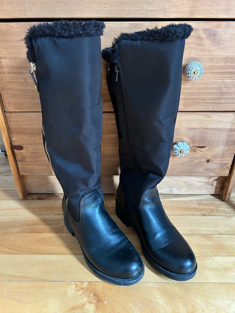 Guess Black Lug Sole Boot - Rubber Tread